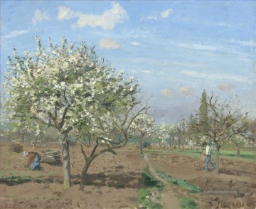 obst~~POS=TRUNC in der Blüte louveciennes 1872 Camille Pissarro Ölgemälde